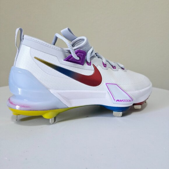 New Nike Trout-9 Elite Metal Baseball Cleats White Rainbow Men’s 7 - Picture 2 of 6
